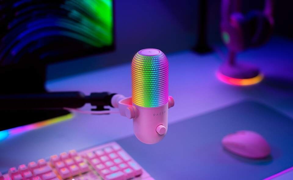 Mikrofón Razer SEIRÉN V3 Chroma RGB ružový Mikrofón Razer SEIRÉN V3 Chroma RGB ružový