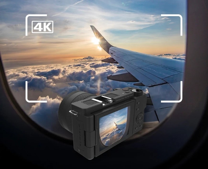 Rollei Compactline 10x Flip Screen, čierna