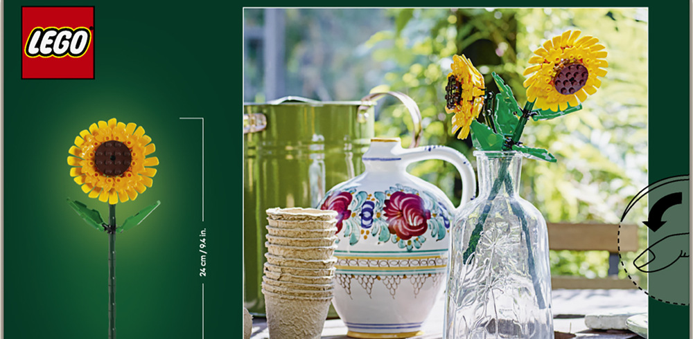 Stavebnica LEGO® Botanicals 40524 Slunečnice Vďaka 191 dielikom vznikne kreatívny projekt pre deti od ôsmich rokov aj originálny darček pre milovníkov kvetov.