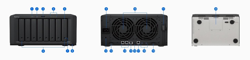 Sieťové úložisko Synology DiskStation DS1823xs+ čierne Synológia DiskStation DS1823xs+