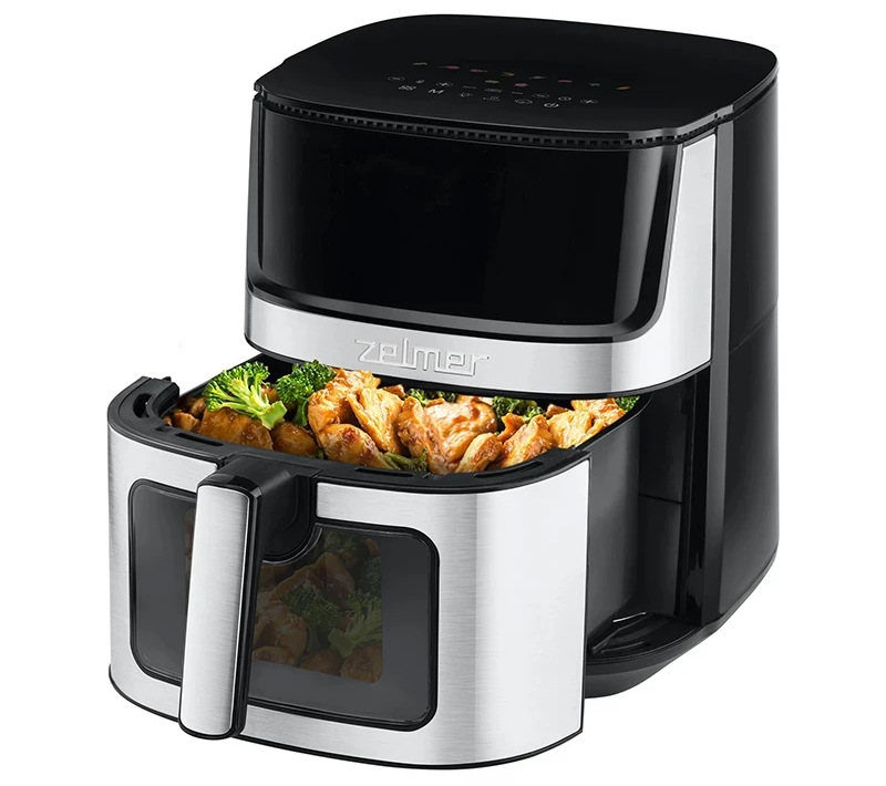 Fritéza teplovzdušná Zelmer ZAF8800 čierna Fritéza teplovzdušná Zelmer ZAF8800 disponuje výkonom 2 000 W pre účinnú prípravu pokrmov