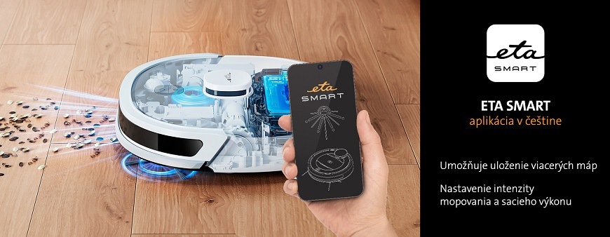 Robotický vysávač ETA Tiger 4242 90000, aplikácia ETA Smart