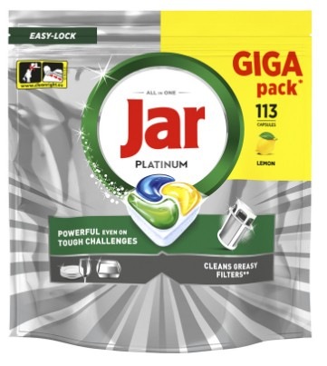 Kapsuly do umývačky Jar Platinum Lemon (113 ks) Tablety do umývačky Jar Platinum Lemon (113 ks)