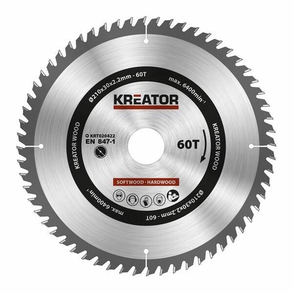 Pílový kotúč Kreator KRT020422 210mm 60T