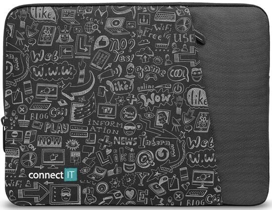Puzdro na notebook Connect IT Doodle 15.6" čierne