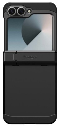 Kryt na mobil Spigen Tough Armor Pro MagSafe na Samsung Galaxy Z Flip7 FE/Flip6 čierny Kryt na mobil Spigen Tough Armor Pro MagSafe Samsung Galaxy Z Flip7 FE/Flip6 v čiernej farbe