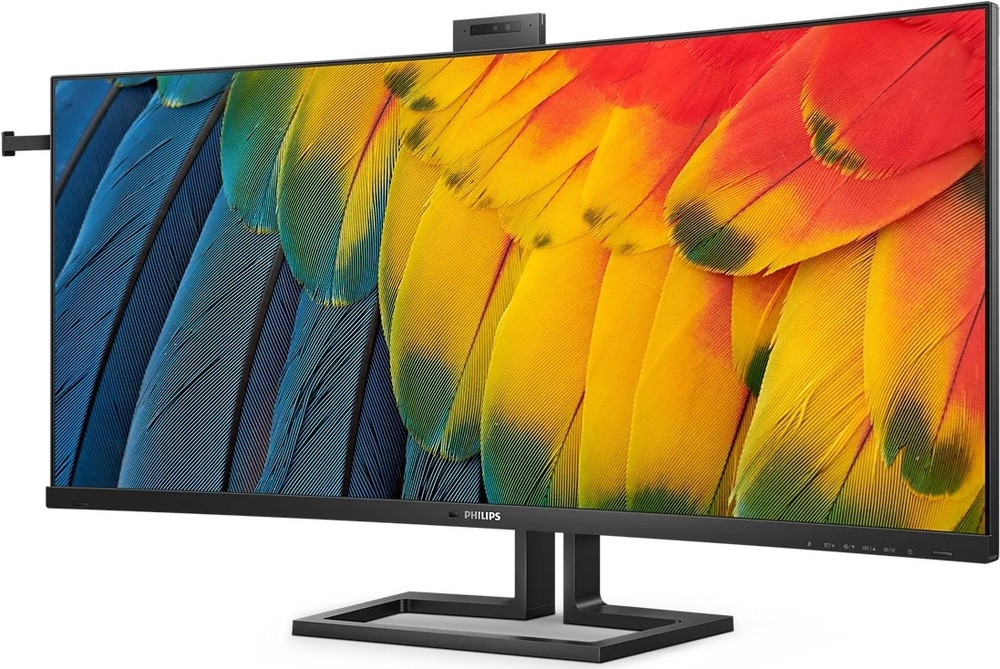 Monitor Philips 40B1U6903CH/00 čierny Philips zakrivený monitor s výsuvnou webkamerou a tenkými rámčekmi pre prácu aj videohovory