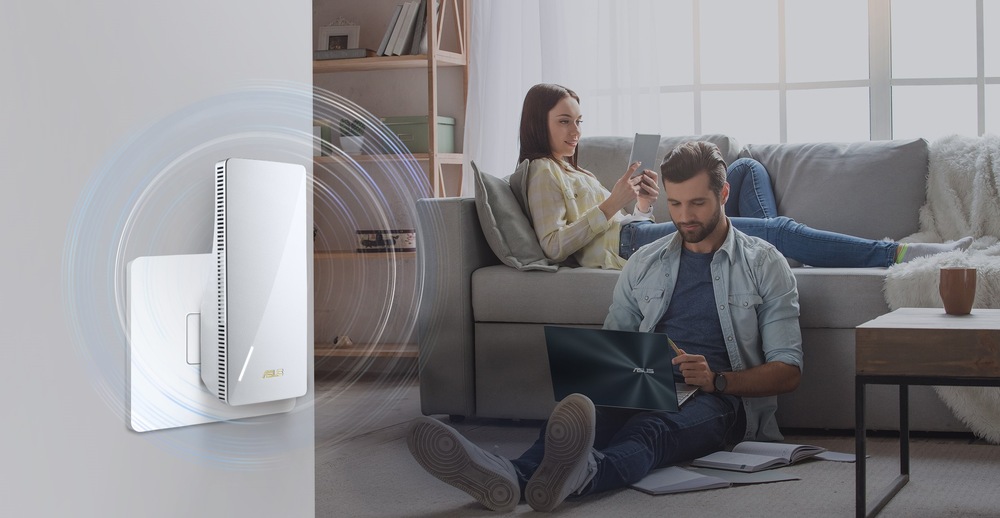 Wi-Fi extender Asus RP-AX58, AX3000 biely Wi-Fi extender Asus RP-AX58, AX3000 biely