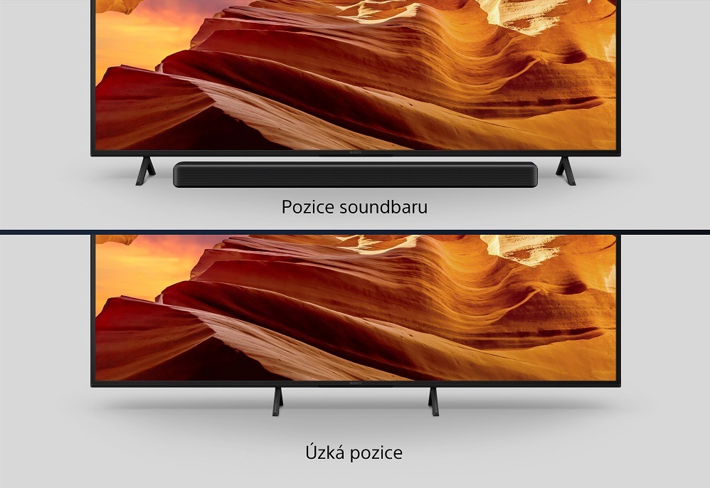 Televízor Sony KD-55X75WL Televízia Sony KD-55X75WL, nastavenie stojana pre soundbar
