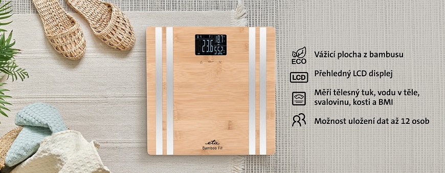 Osobná váha ETA Bamboo Fit 1779 90000 hnedá