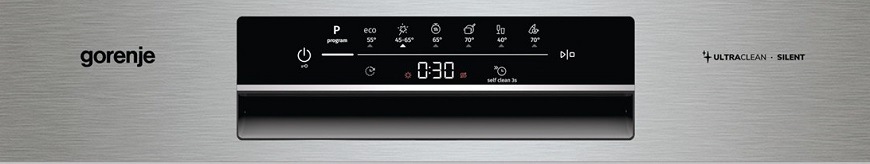 Umývačka riadu Gorenje Advanced GI643D90X nerez Umývačka riadu P60 Gorenje GI643D90X, vstavaná, detail