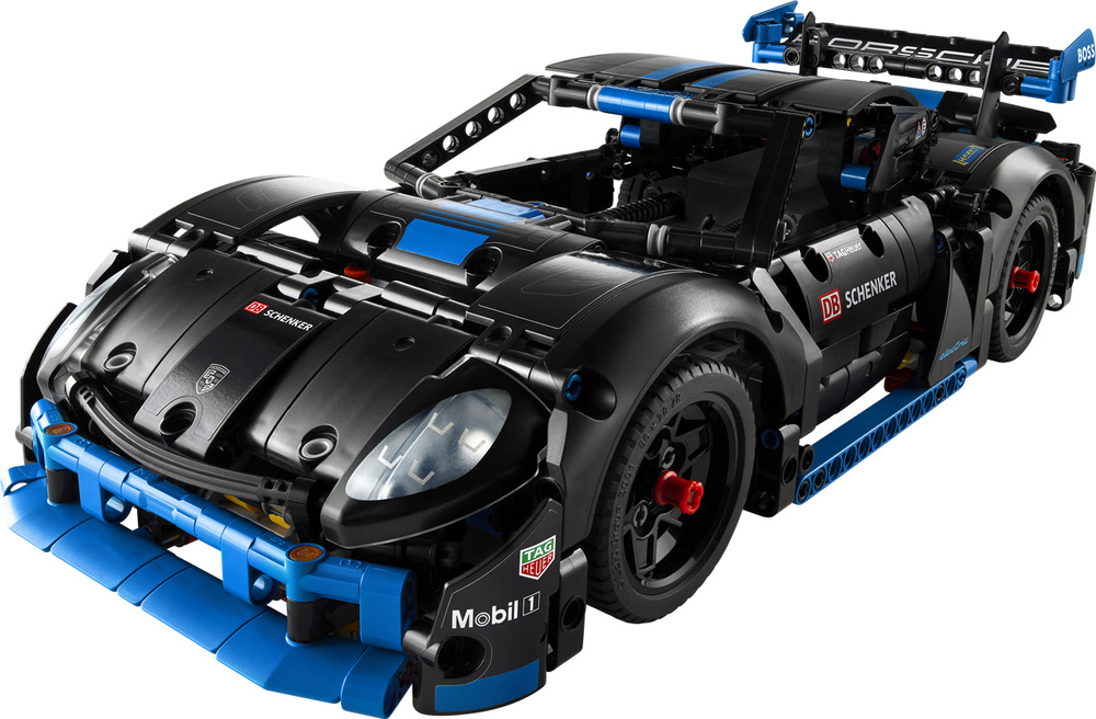 Stavebnica LEGO Technic umožňuje deťom zostaviť realistický model závodného vozidla Porsche GT4 e-Performance