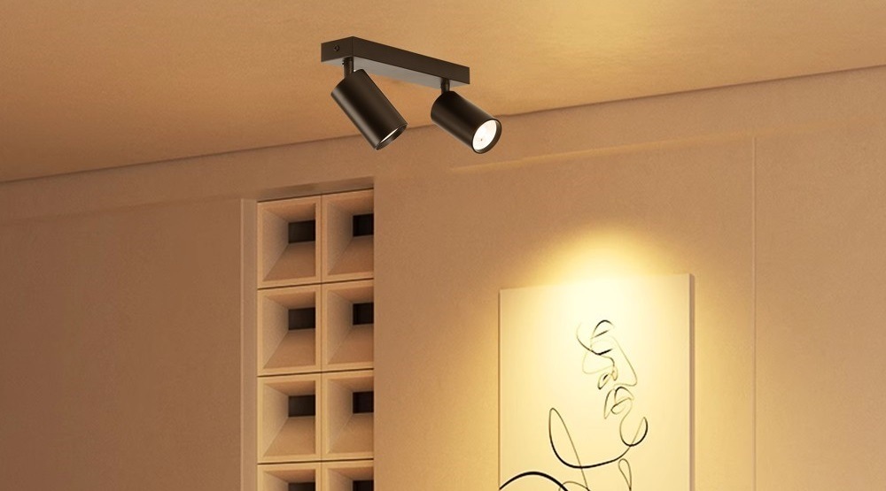 Bodové svietidlo IMMAX NEO LITE PUNTO-2 SMART, Wi-Fi, BEACON, TUYA čierne