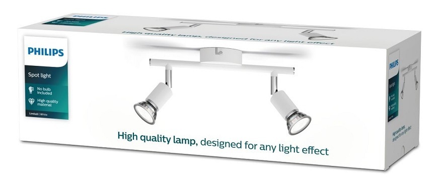 Bodové svietidlo Philips Limbali, 2xGU10 biele philips_limbali