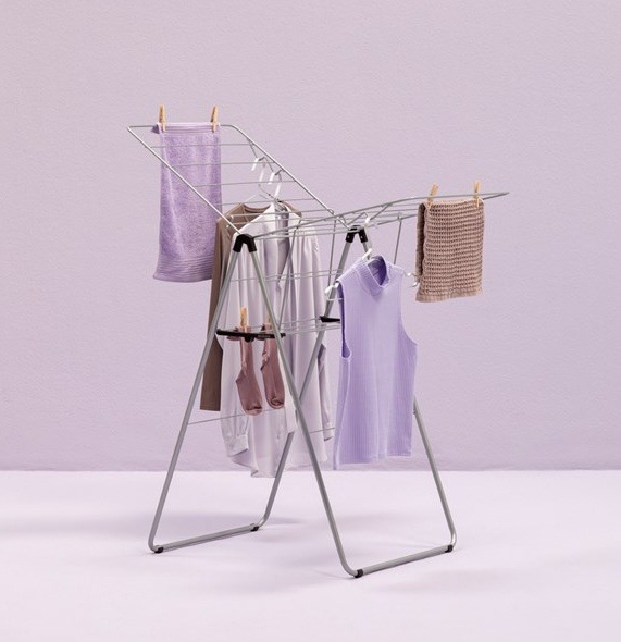 Sušiak na bielizeň Brabantia HangOn, 15 m, Metallic Grey strieborný