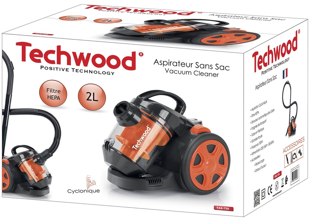 Podlahový vysávač Techwood TAS759 oranžový Podlahový vysávač Techwood TAS759 oranžový