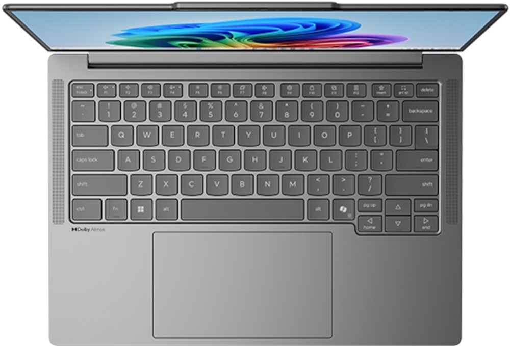 Notebook Lenovo IdeaPad Pro 5 16IPH11 sivý Pohľad zhora na klávesnici a touchpad notebooku Lenovo IdeaPad Pro 5″ width=