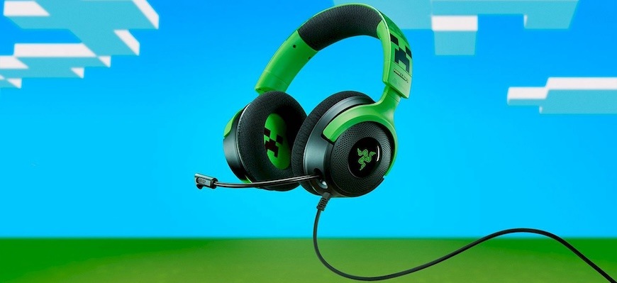 Headset Razer KRAKEN V4 X Wired Minecraft Ed. zelený Headset Razer KRAKEN V4 X Wired Minecraft Ed. zelený