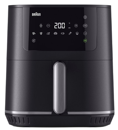 Dotykový LED ovládací panel teplovzdušnej fritézy Braun HF5034IBK s nastavením teploty