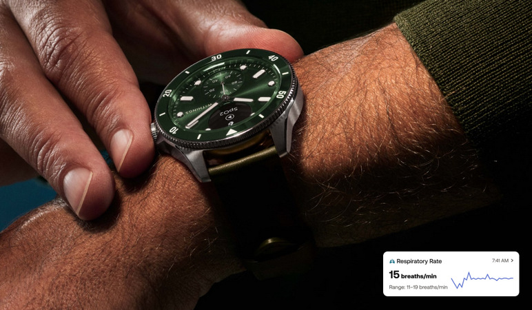 Inteligentné hodinky Withings Scanwatch Nova 42 mm strieborné/zelené
