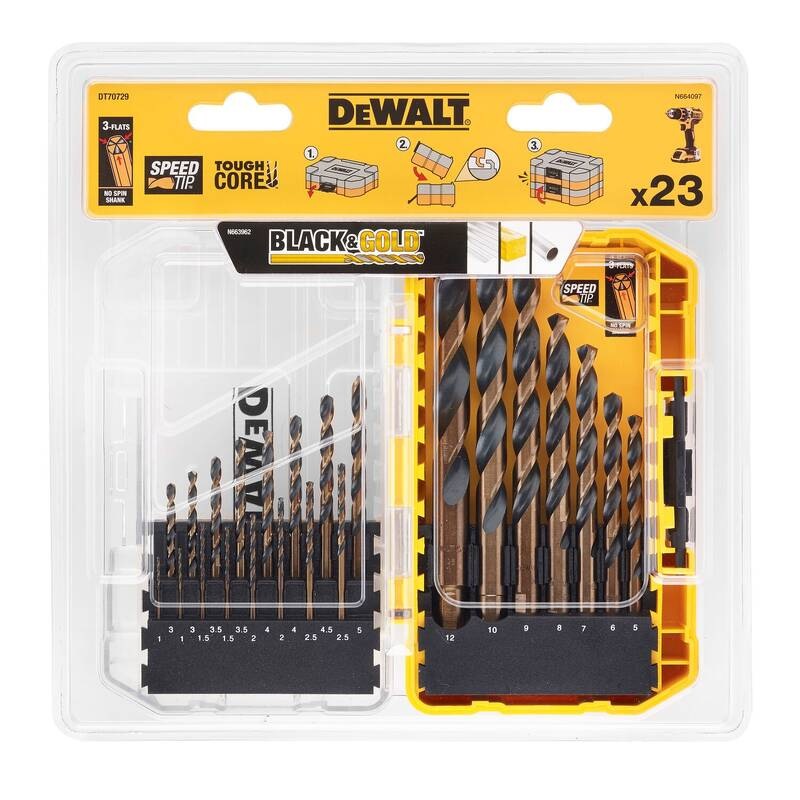 Sada vrtákov Dewalt DT70729 (23 ks) Sada vrtákov Dewalt DT70729-QZ 23 dielov