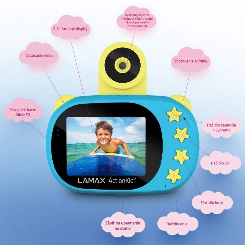 Digitálny fotoaparát LAMAX ActionKid1 modrý