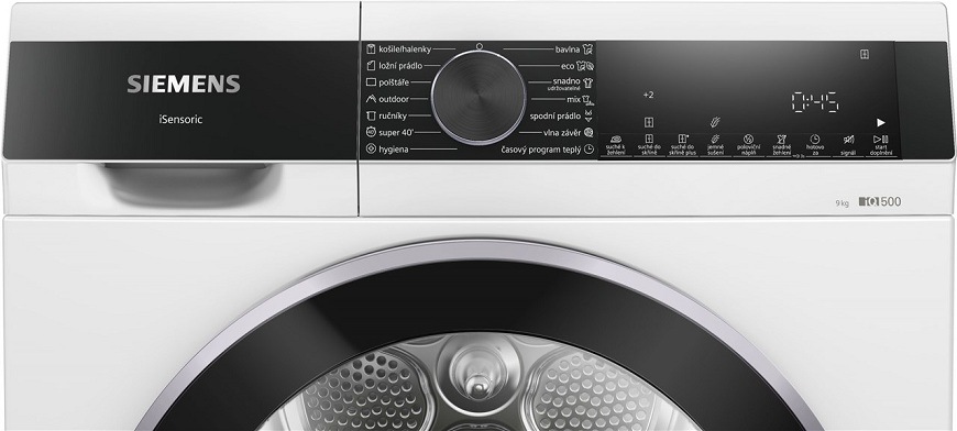 Sušička bielizne Siemens iQ500 WQ43G2AMCS biela SIEWQ43G2AMCS_panel