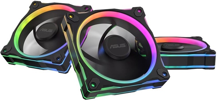 3× reverzný ventilátor Asus PRIME MR120 ARGB
