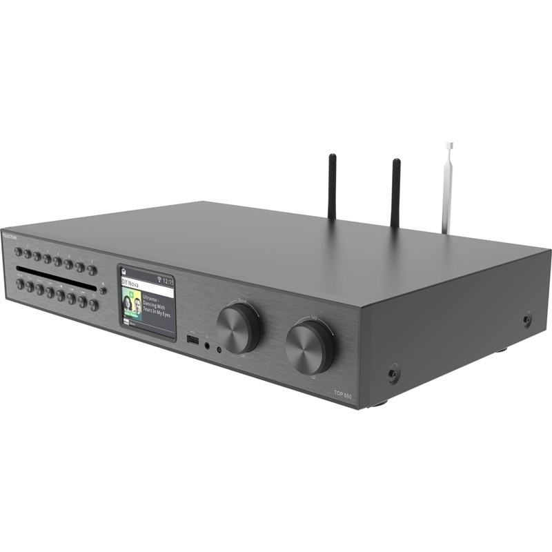Internetové rádio Telestar v čiernej farbe.