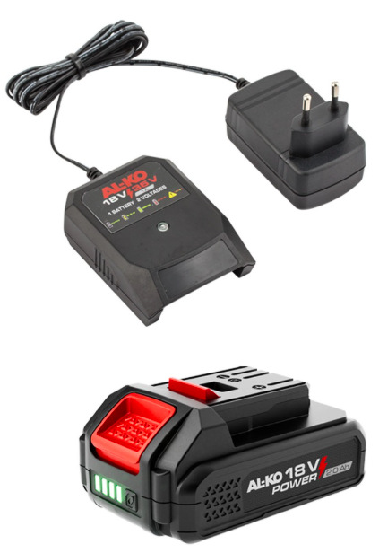 Akumulátor 18 V 2,0 Ah a nabíjačka pre prerezávaciu pílu AL-KO PSD 1815 18V Dual Power