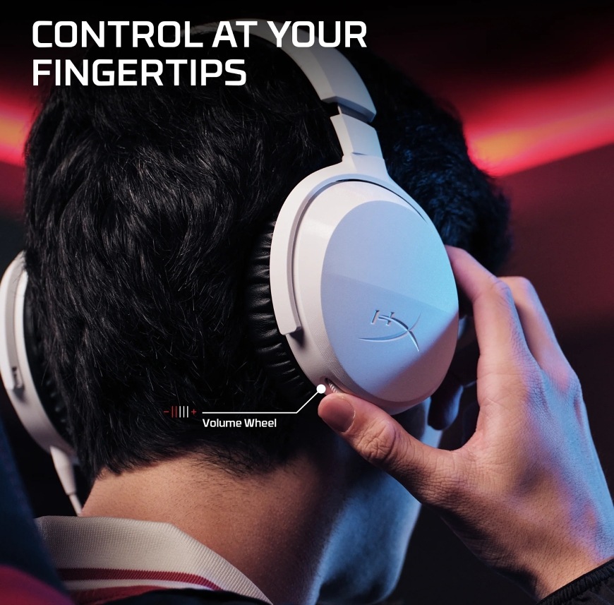 Headset HyperX Cloud Stinger 3 Wired čierny Ovládanie hlasitosti priamo na mušliach headsetu pre rýchle nastavenie počas hry