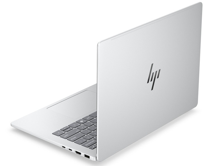 Notebook HP OmniBook X AI 14-ka0070ncx + Game Pass predplatné na 2 mesiace strieborný Detail obrázku notebooku.