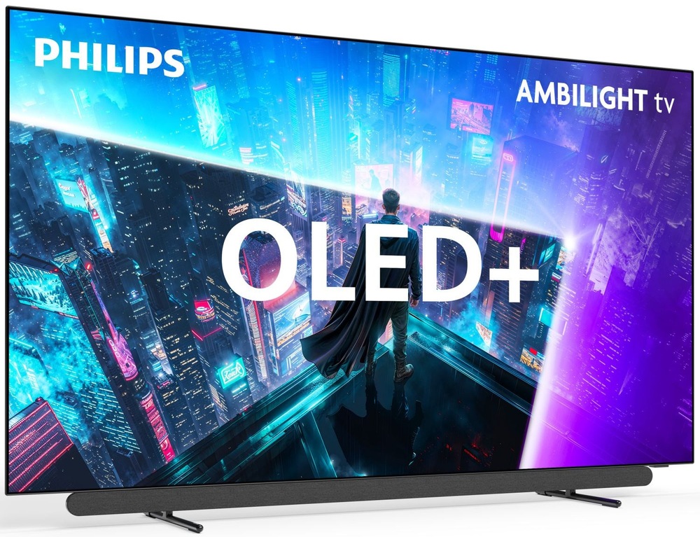 Televízia Philips 55OLED911 s OLED panelom a štvorstranným Ambilightom.