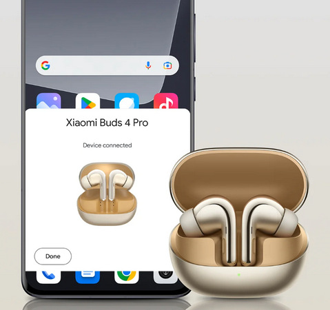 Slúchadlá Xiaomi Buds 4 Pro zlatá