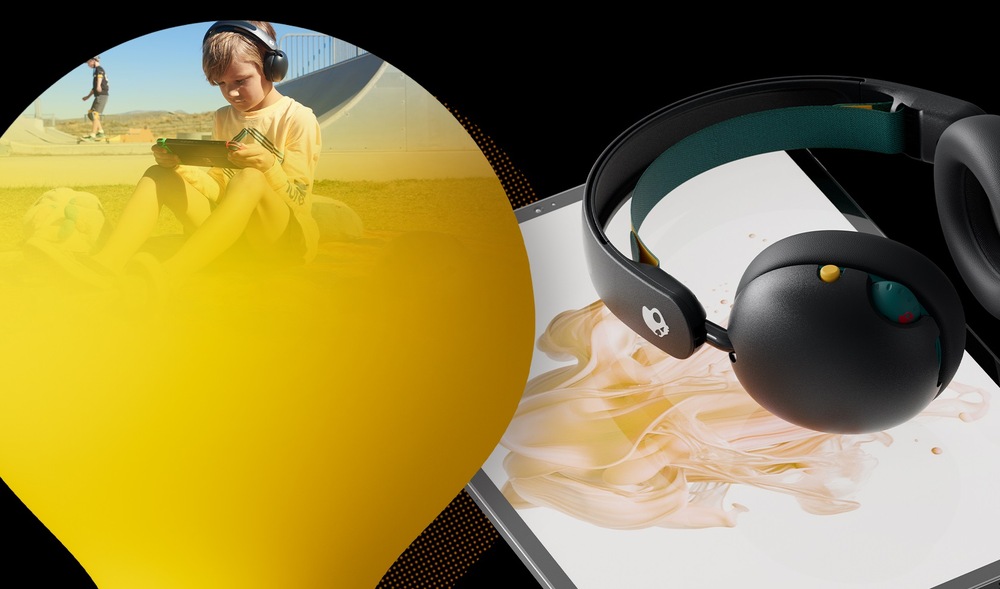 Slúchadlá Skullcandy Grom Wireless Kids čierna Skullcandy Grom Wireless Headphones for Kids
