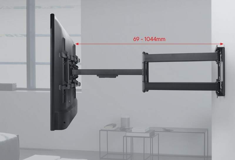 Držiak na TV Ofa WM4663, nástenný, polohovateľný, pre uhlopriečky 100", nosnosť 80 kg čierny