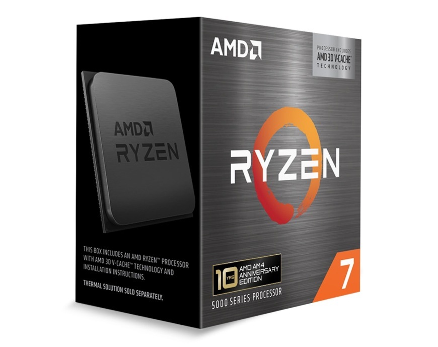 Procesor AMD Ryzen 7 5800X3D Anniversary Edition Balenie procesora AMD Ryzen 7 5800X3D 10th Anniversary Edition s procesorom AMD Ryzen