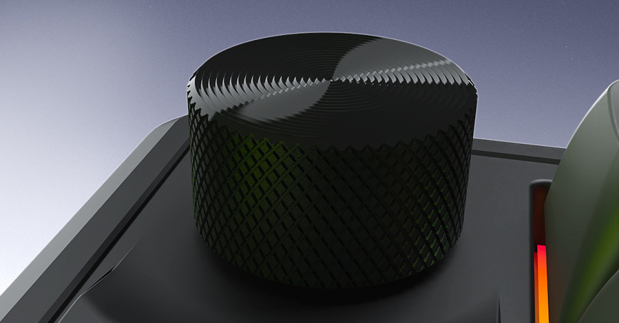 Detail otočného ovládacieho kolieska klávesnice HATOR Skyfall Pro Wireless
