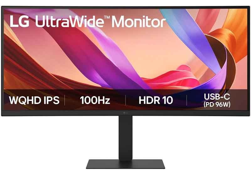 Monitor LG UltraWide 34U650A-B v čiernej farbe.