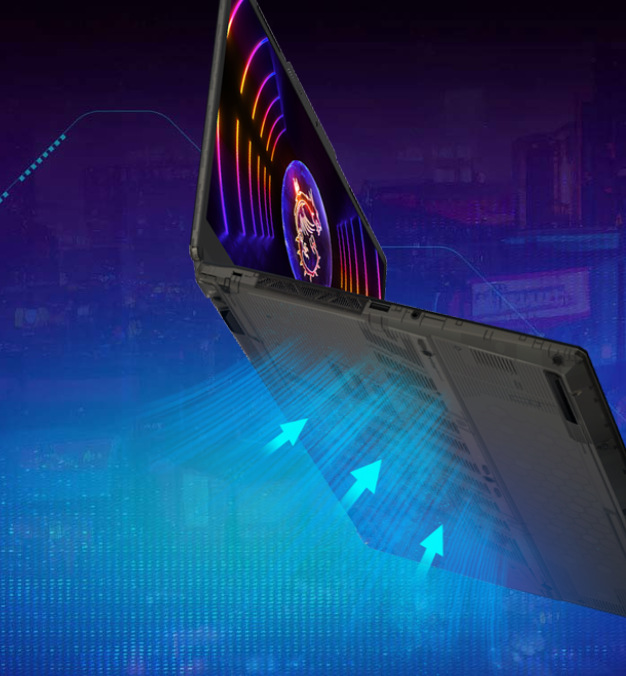O chladenie MSI Cyborg 15 A13V sa stará technológia Cooler Boost