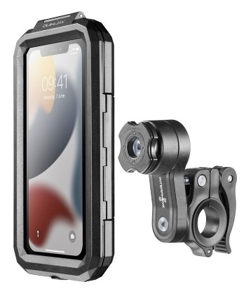 Držiak na mobil Interphone Armor Pro, úchyt na riadidlá QUIKLOX, max. 6,5" čierny