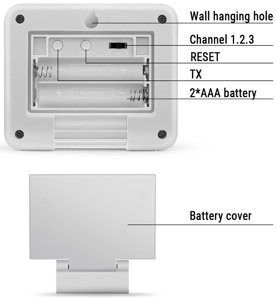 Snímač pre meteostanice ThermoPro TX-4, pre TP-60C/TP-63C/TP-65C, 868MHz, batériové biely