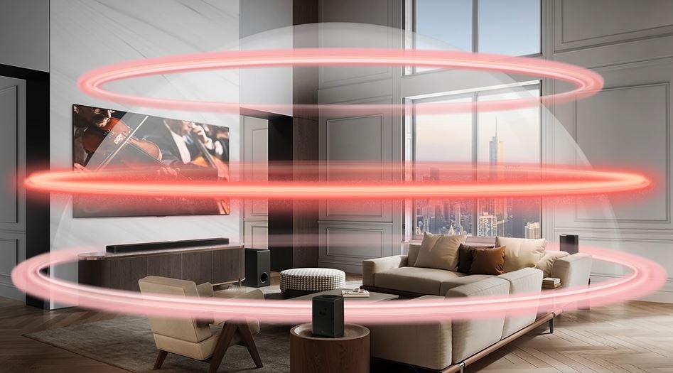 Soundbar LG S90TY čierny Soundbar LG S90TY 3 kanály hore