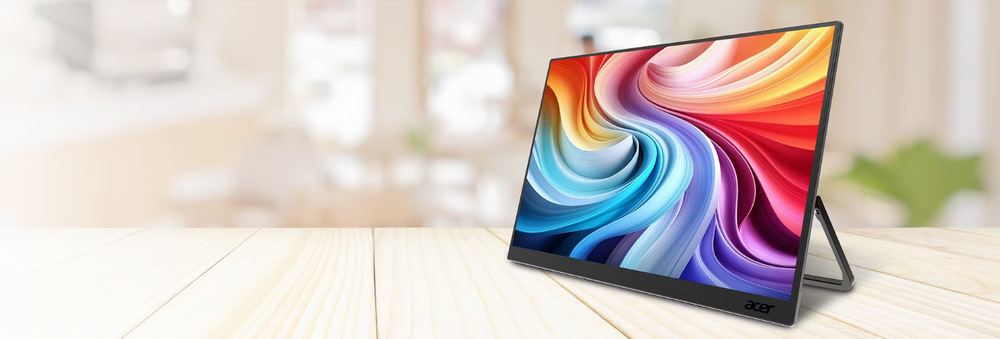 Monitor Acer PM161QTbmiuux čierny Lifestylový obrázok monitora Acer radu PM1