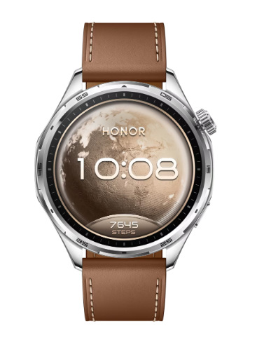 Honor Watch 6, hnedý kožený remienok