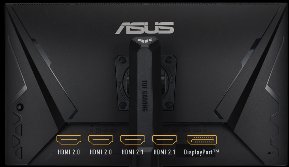 Herný monitor Asus TUF VG27AQML1A-W biely Bohatá ponuka portov HDMI, DisplayPort či USB prináša možnosť ľahkého pripojenia a energeticky efektívnej prevádzky