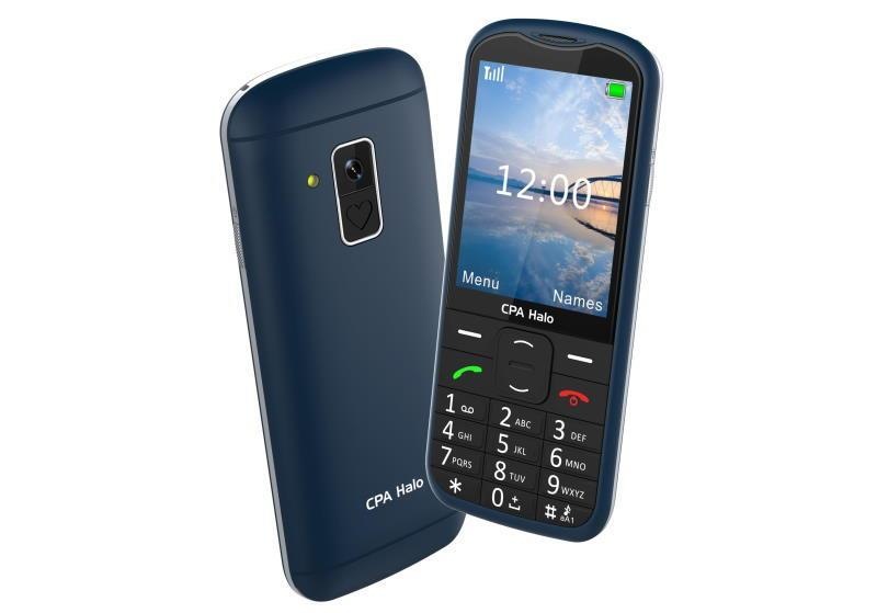 Mobilný telefón CPA Halo 28 Senior s nabíjecím stojánkem modrý