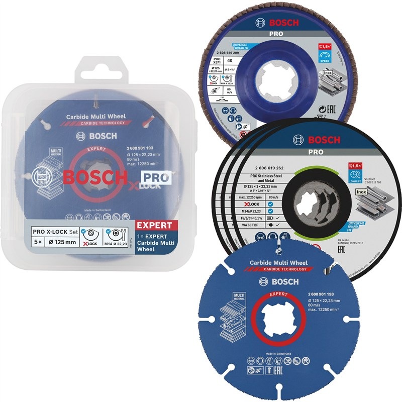 Sada kotúčov Bosch PRO, brúsenie dreva aj kovu, 5 kusov