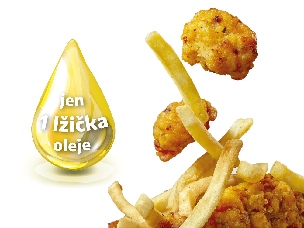 vyprážané hranolky aj vyprážanú zeleninu pripravíte s iba jednou lyžičkou oleja