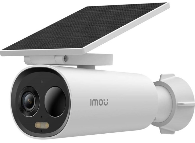 Bezdrôtová vonkajšia IP kamera Imou Cell 3C All In One 3MP so solárnym panelom, biela farba